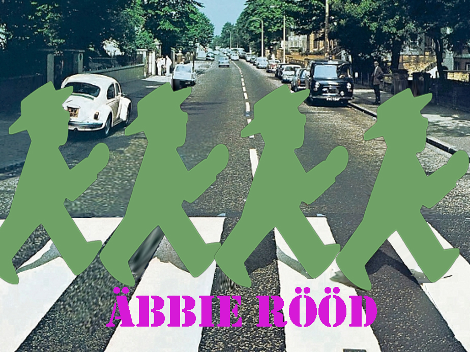 Fotomontage, Ampelmännchen DDR, Abbey Road, Zebrastreifen