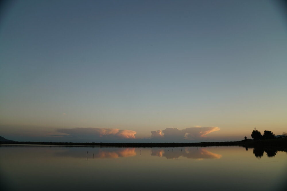 Salina Spiel der Abendwolken