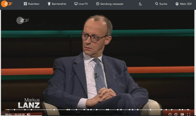 Friedrich Merz bei Markus Lanz 10. Januar 2023