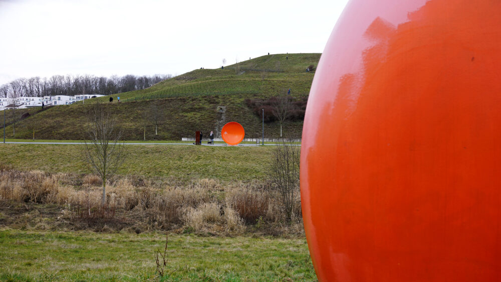 Skulptur rote Ohren Phönix-See