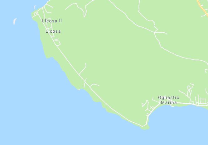 Punta Licosa Kartenausschnitt