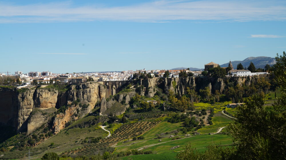 Blick auf Ronda, Spanien, berühmte Brücke