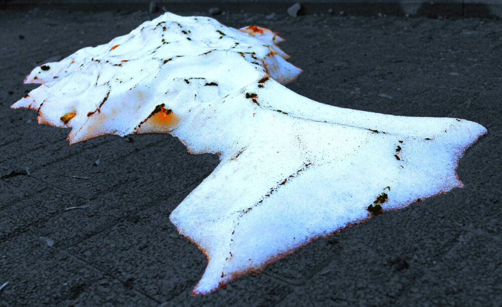 Schneehaufen Rest