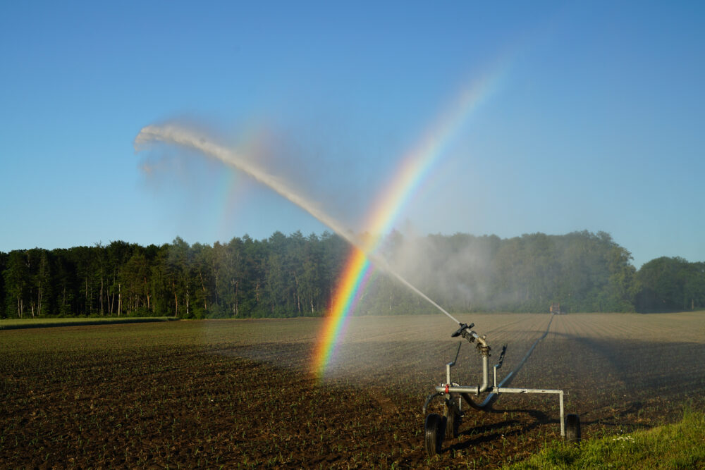 Westmünsterland, Wassersprenger auf Feld